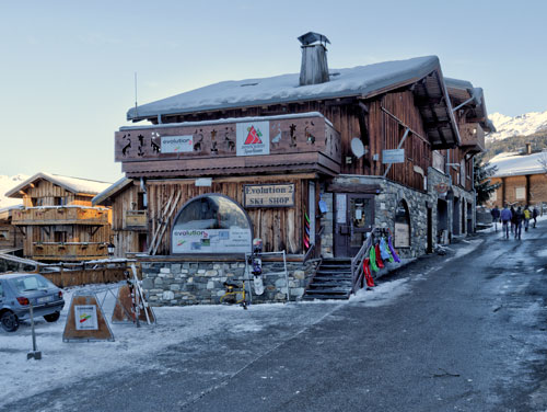 Le magasin Sport 2000 à Montchavin