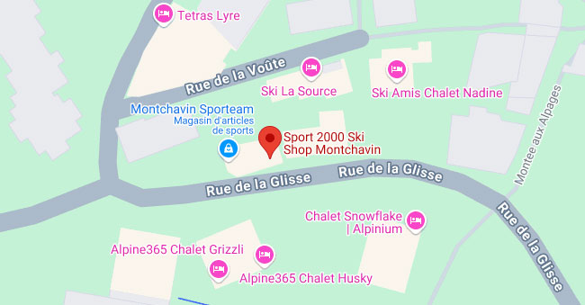 Locate the Evolution 2 Ski Shop Montchavin store on Google Map